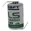 Saft LS14250 / 1/2 AA batterij met soldeerlippen (3.6V, 1200 mAh, Li-SOCl2)