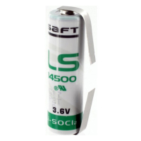 Saft LS14500 / AA batterij met soldeerlippen (3.6 V, 2600 mAh, Li-SOCl2)  ASA02050