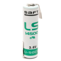 Saft LS14500 / AA batterij met soldeerlippen (3.6 V, 2600 mAh, Li-SOCl2)  ASA02051