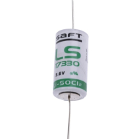 Saft LS17330-CNA batterij met soldeerlippen Axiaal (3.6V, 2100 mAh, Li-SOCl2) ASA02275