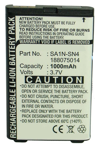 Sagem SA1N-SN4 / SALA-SN2 / 188075014 accu (1000 mAh, 123accu huismerk)  ASA00196 - 1