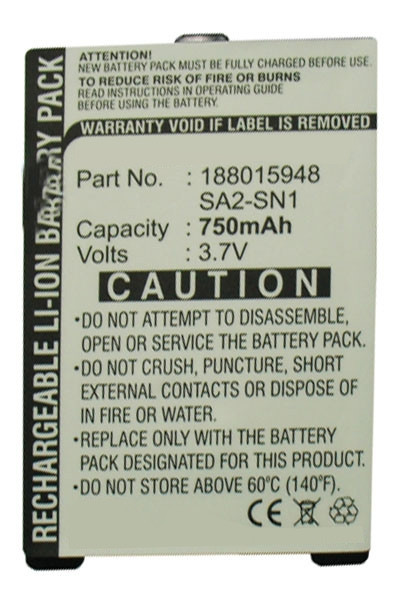 Sagem SA2-SN1 / 188015948 / 188690329 accu (950 mAh, 123accu huismerk)  ASA00207 - 1
