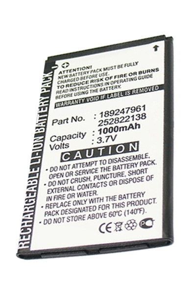 Sagem SO1B-SN1 / 189247961 accu (1000 mAh, 123accu huismerk)  ASA00218 - 1