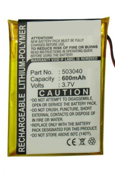 Samsung 503040 accu (600 mAh, 123accu huismerk)  ASA00794 - 1