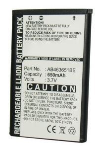 Samsung AB463651BU / AB463651BE / AB463651BC accu (650 mAh, 123accu huismerk)  ASA00232