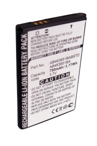 Samsung AB46365UGZ / AB463651BE / AB463651BA accu (750 mAh, 123accu huismerk)  ASA00274