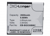 Samsung EB-BG530BBC / EB-BG530BBE accu (2600 mAh, 123accu huismerk)  ASA01287