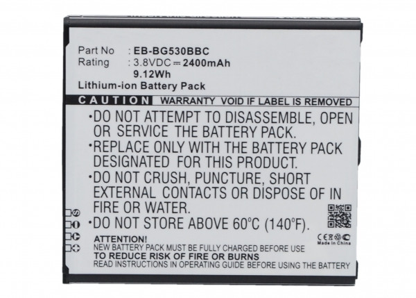 Samsung Galaxy J - series / EB-BG530BBC / EB-BG530BBE accu (2400 mAh, 123accu huismerk) ASA01188 - 1