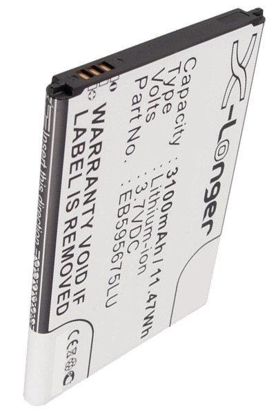 Samsung Galaxy Note 2 / EB595675LU / EB595675LUCSTD accu (3,7 V, 3100 mAh, 123accu huismerk) ASA00318 - 1