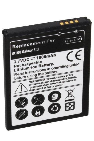 Samsung Galaxy S2 / EB-F1A2GBU / EB-F1A2GBUCSTD accu (3.7 V, 1800 mAh, 123accu huismerk) ASA00360 - 1