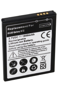 Samsung Galaxy S2 / EB-F1A2GBU / EB-F1A2GBUCSTD accu (3.7 V, 1800 mAh, 123accu huismerk) ASA00360
