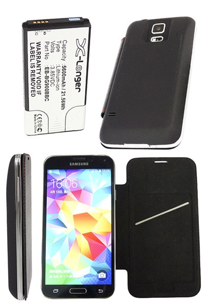 Samsung Galaxy S5 accu extra hoge capaciteit (5600 mAh, 123accu huismerk)  ASA01034 - 1