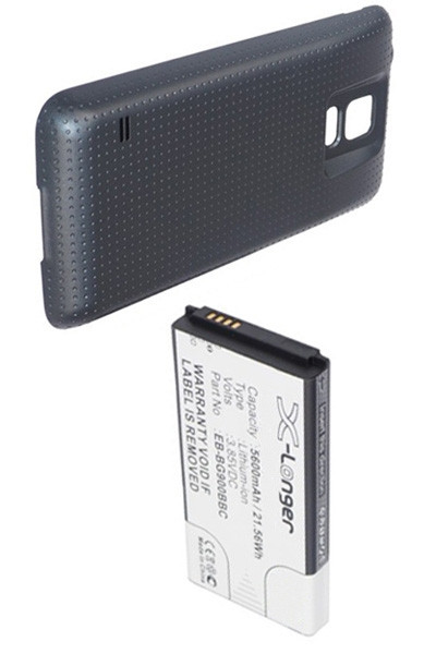 Samsung Galaxy S5 accu zwart extra hoge capaciteit (5600 mAh, 123accu huismerk)  ASA00980 - 1