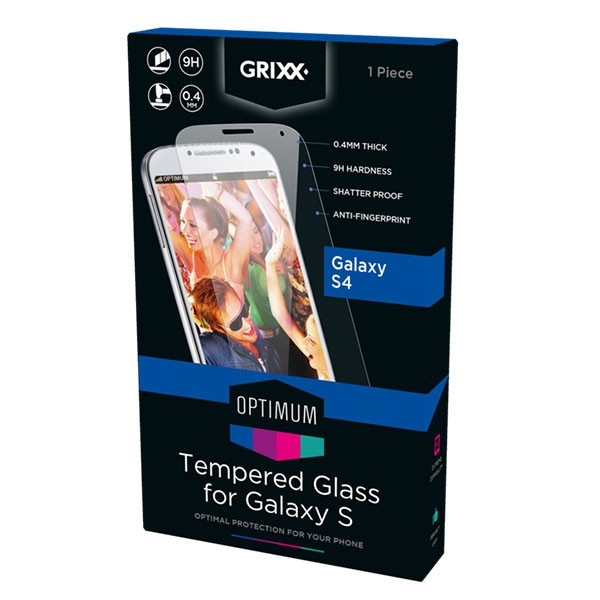 Samsung Grixx Optimum Samsung Galaxy S4 tempered glass screenprotector  ASA01657 - 1