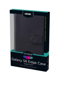 Samsung Grixx Optimum Samsung Galaxy S6 Edge creditcard case (zwart)  ASA01644