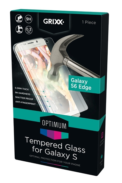 Samsung Grixx Optimum Samsung Galaxy S6 Edge tempered glass screenprotector  ASA01674 - 1