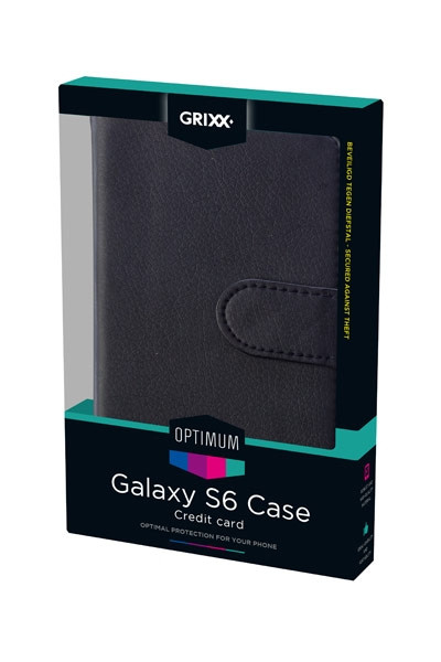 Samsung Grixx Optimum Samsung Galaxy S6 creditcard case (zwart)  ASA01643 - 1