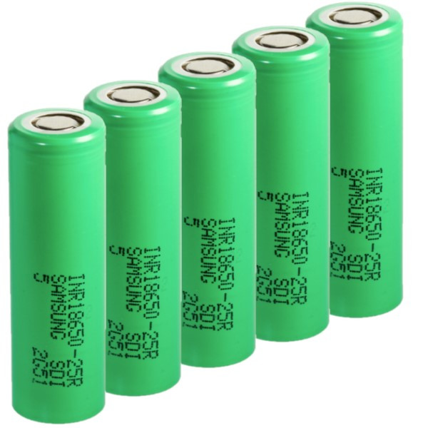 Samsung INR18650-25R / 18650 Li-ion batterij (5 stuks, 3,7 V, 2500 mAh, 20A)  ASA02312 - 1