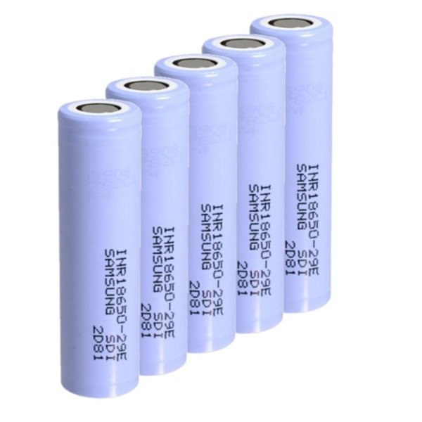 Samsung INR18650-29E Li-ion batterij (5 stuks, 3.7 V, 2900 mAh, 8.25A)  ASA02314 - 1