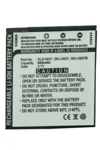 Samsung SB-L0837 / SB-L0837B accu (820 mAh, 123accu huismerk)  ASA00021