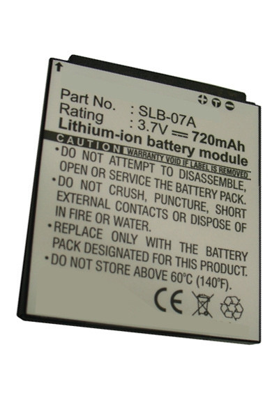 Samsung SLB-07A accu (720 mAh, 123accu huismerk)  ASA00056 - 1