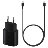 Samsung adapter met USB-C naar USB-C kabel zwart (25W, 1,8 meter) ASA02490