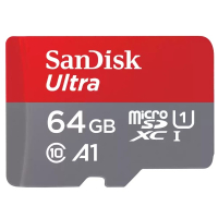 SanDisk Ultra Micro SDXC geheugenkaart  / class 10 / UHS-I / A1 / inclusief adapter - 64GB  ASA01975
