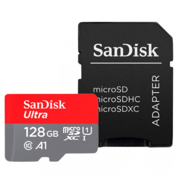 SanDisk Ultra Micro SDXC geheugenkaart class 10 inclusief adapter - 128GB  ASA01989 - 1