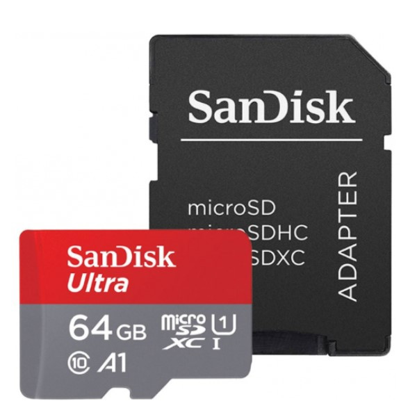 SanDisk Ultra Micro SDXC geheugenkaart class 10 inclusief adapter - 64GB  ASA01975 - 1