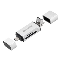 Sandberg Card Reader USB-C + USB + Micro USB | Geheugenkaartlezer ASA02479