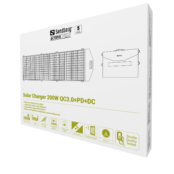Sandberg Solar Charger 200W QC3.0+PD+DC ASA02463 - 6