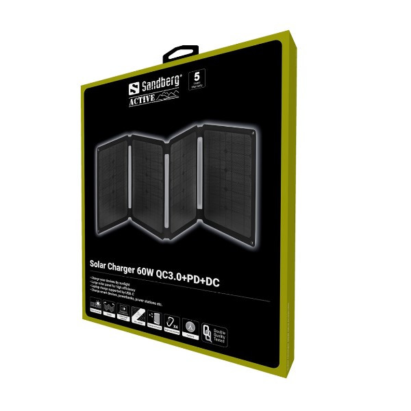 Sandberg Solar Charger 60W QC3.0+PD+DC ASA02465 - 5