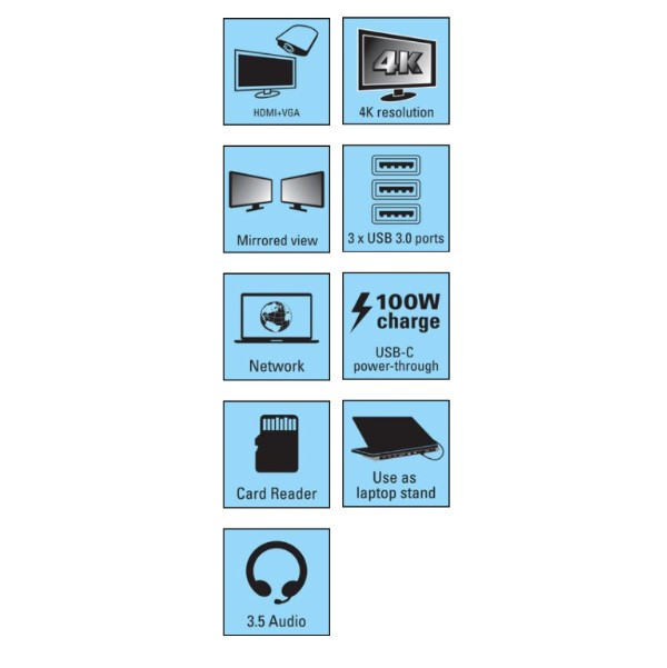 Sandberg USB-C 10 in 1 Docking Station  ASA02378 - 4