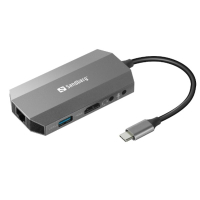 Sandberg USB-C 6 in1 Travel Dock  ASA02377