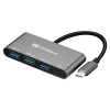 Sandberg USB-C to 3xUSB 3.0 Hub + PD  ASA02385 - 1