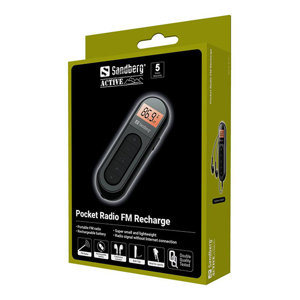 Sandberg oplaadbare zakradio FM (300 mAh) ASA02444 - 7