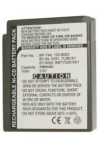 Sanyo BP-T40 / BT-9000 / BT-29 accu (700 mAh, 123accu huismerk)  ASA00883