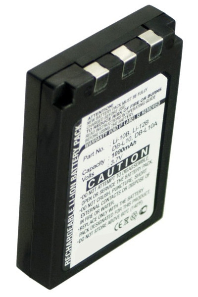 Sanyo DB-L10 / DB-L10A / LI-12B accu (1090 mAh, 123accu huismerk)  ASA00026 - 1