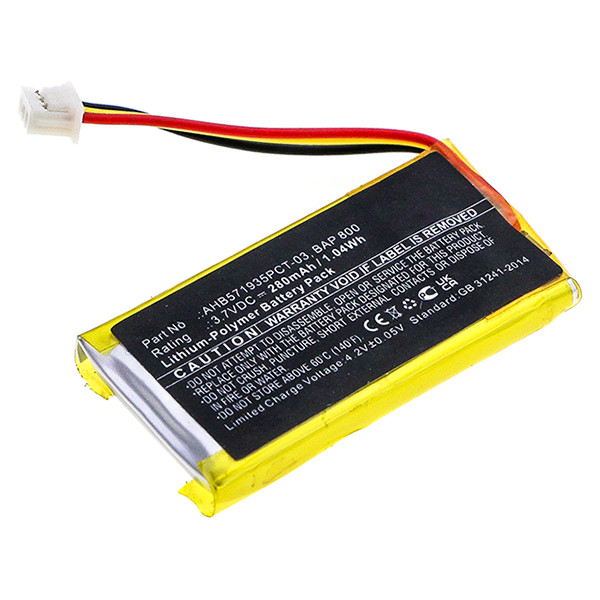 Sennheiser BAP 800 accu (3.7, 280 mAh, 123accu huismerk)  ASE00142 - 1