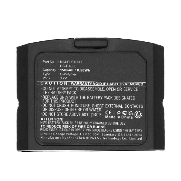 Sennheiser BA 300 / 500898 accu (3.7 V, 150 mAh, 123accu huismerk)  ASE00013 - 3