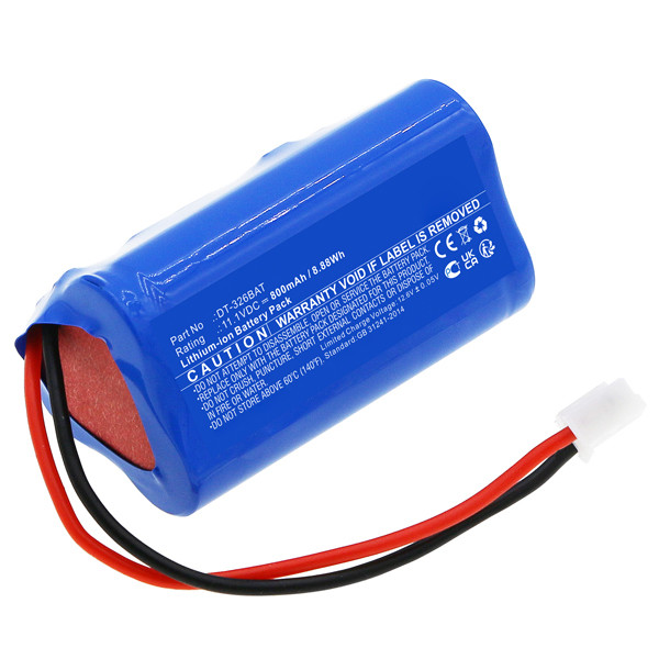 Shimpo BAT-326B / DT-326BAT accu (800 mAh, 123accu huismerk)  ASH00228 - 1