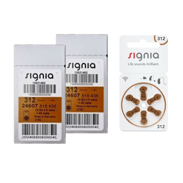 Siemens Signia 312 / PR41 / Bruin gehoorapparaat batterij 120 stuks  ASI00217 - 1