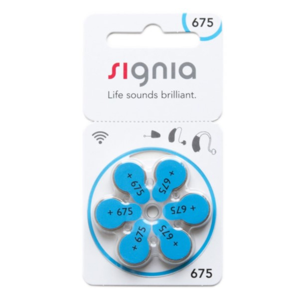 Siemens Signia 675 / PR44 / Blauw gehoorapparaat batterij 6 stuks  ASI00223 - 