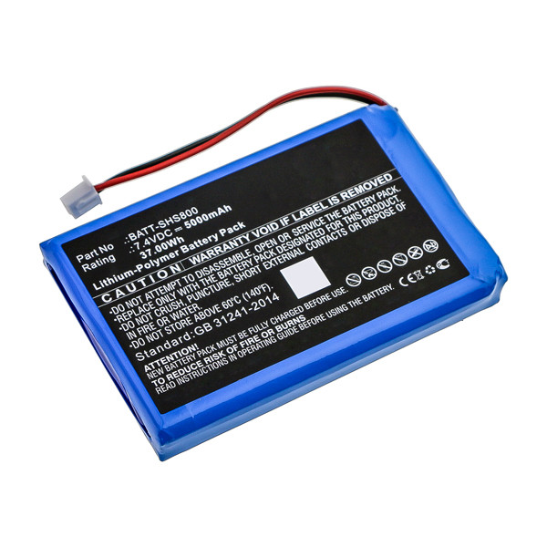 Sigtent BATT-SHS800 / SHS800 Battery accu (7.4 V, 5000 mAh, 123accu huismerk)  ASI00185 - 1