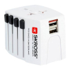 Skross Reisstekker met 2 USB poorten (All-in-One, 2.5 A)  ASK00100