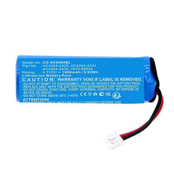 Socket Mobile 1610-00017 / AC4204-2430 accu (3.7 V, 1600 mAh, 123accu huismerk) ASO01119 - 3