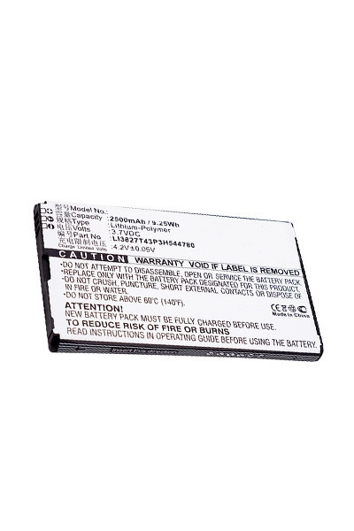 Softbank ZEBAU1 / LI3827T43P3H544780 accu (2500 mAh, 123accu huismerk)  ASO01030 - 1