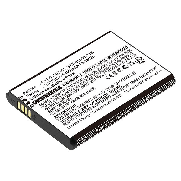 Sonim BAT-01500-01 / BAT-01500-01S accu (3.7 V, 1400 mAh, 123accu huismerk)  ASO01121 - 1