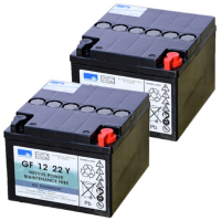 2 stuks: Sonnenschein GF12 22 Y / GF12 022 Y Deep Cycle Gel accu's (12V, 24Ah) ASO01232