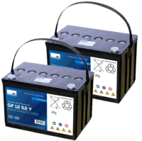 2 stuks: Sonnenschein  GF12 52 Y / GF12-52Y  Deep Cycle Gel accu's (12V 60 Ah) ASO01248